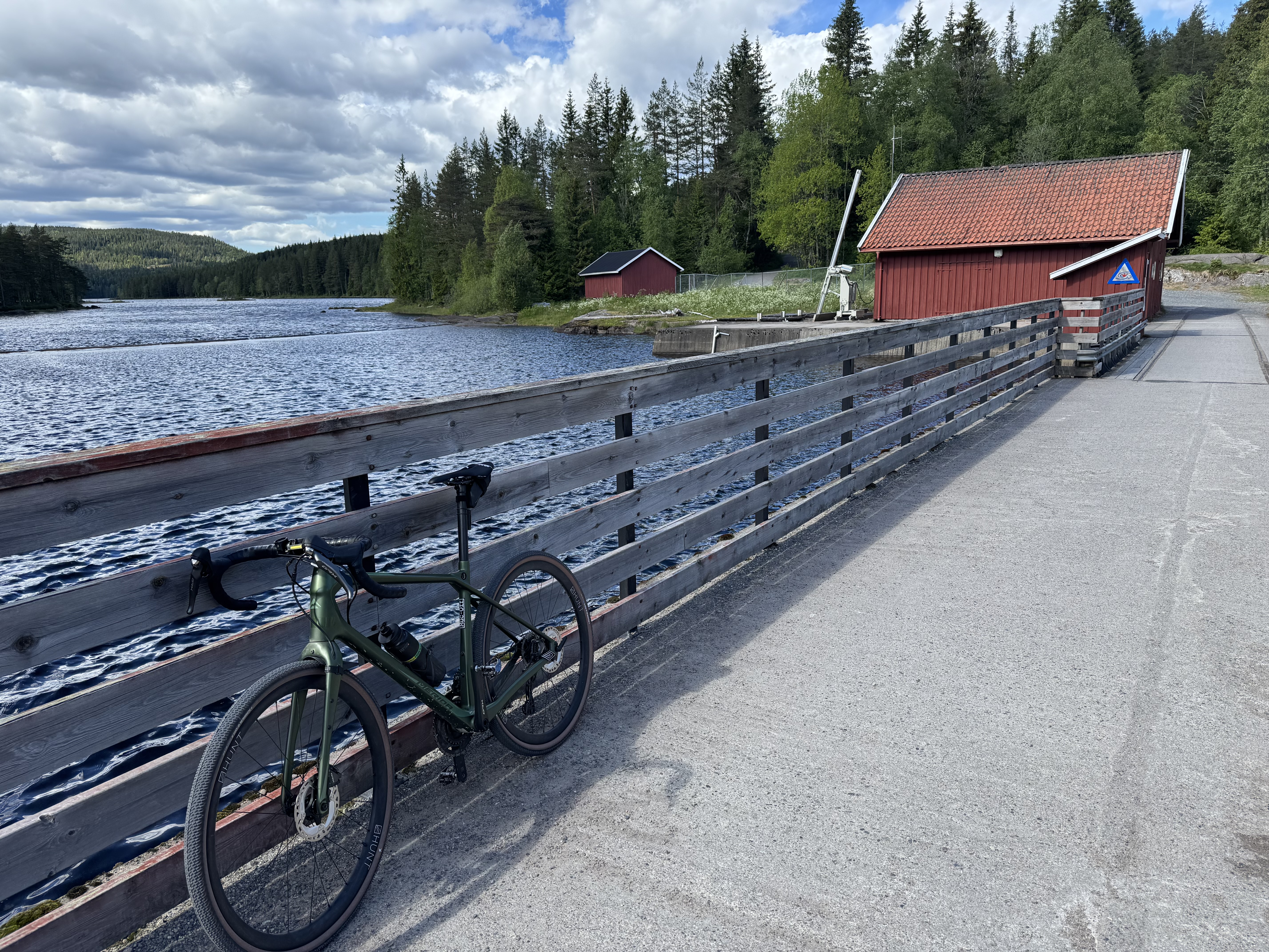 Reservoir dam in the forest