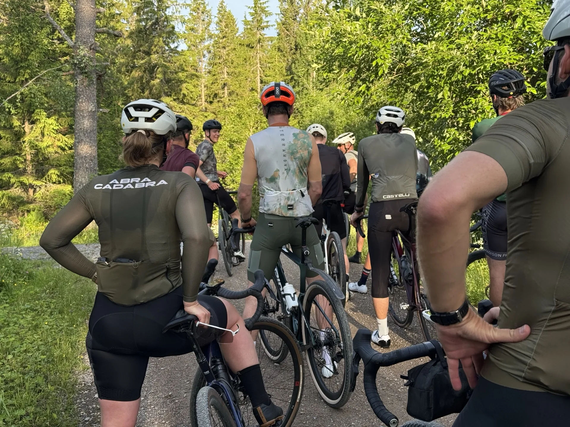 Group ride through the Nordmarka forest