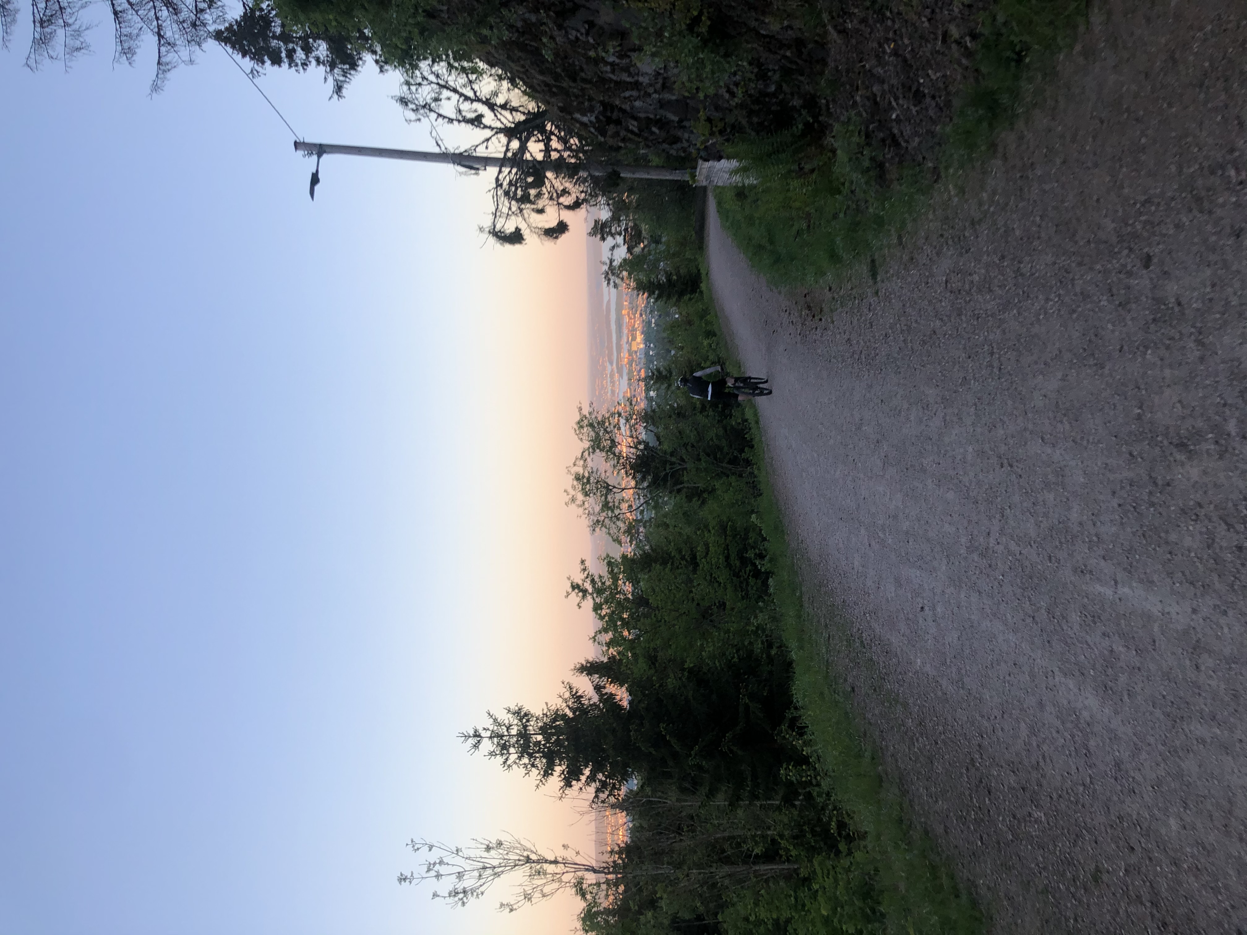 Gravel road through the Nordmarka forest north of Oslo