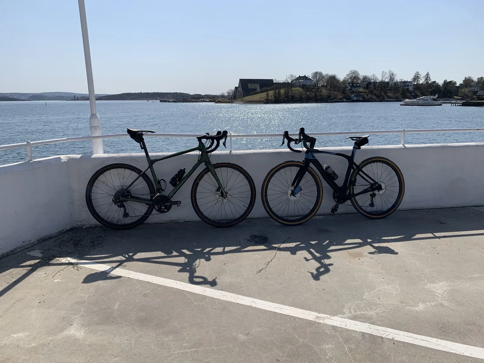 Bikes on the Bygdøy promenade above the Oslofjord