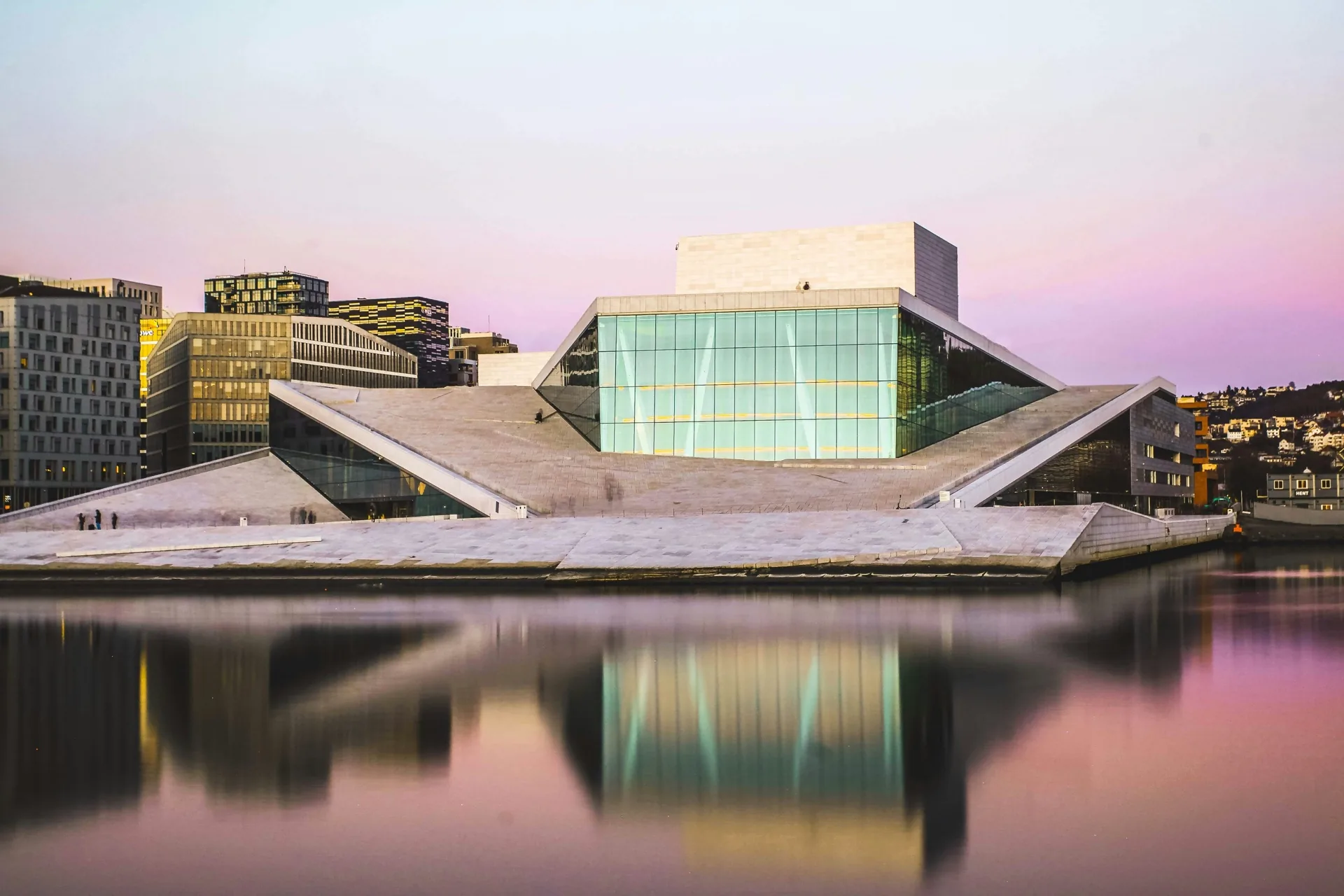 Oslo Opera House at dusk